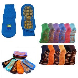 Full Color Non Slip Trampoline Socks MOQ 50 Pairs
