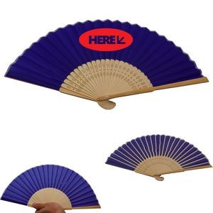 Custom Lightweight Portable 8.3" Folding Bamboo Fan
