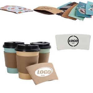 Corrugated Kraft Paper Cup Sleeve Fits 8oz to16oz Cup