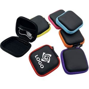 MOQ50 EVA Square Earbuds Carrying Case