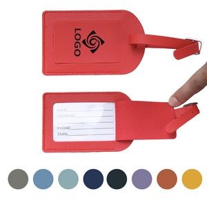MOQ50 PU Luggage Tag with Privacy Cover