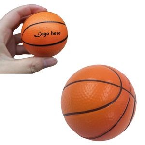 2.4" PU Foam Basketball Shaped Stress Reliever Ball