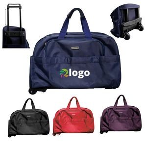 Custom 24L Wheeled Rolling Duffel Luggage Bag MOQ 10pcs