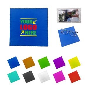 Premium Full-Color Microfiber Cleaning Cloth with Clear Case