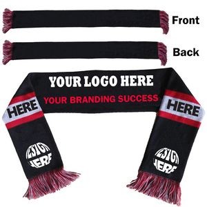 Double-Sided Sports Fan Knitted Scarf