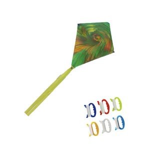 Full Color Printed Diamond Kite with Long Tail for Outdoor Games Travel Easy to Assemble