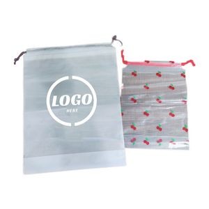 Frosted Transparent Double Drawstring Pouch Waterproof Candy Jewelry Party Wedding Favor Present Bag
