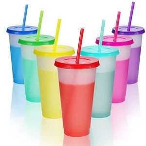 Reusable 24oz Large Color Changing Cups