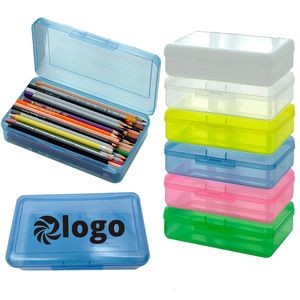 Utility Large Capacity Clear Durable Pencil Box Case