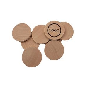 MOQ 500pcs Customized Wooden Advertising Coins