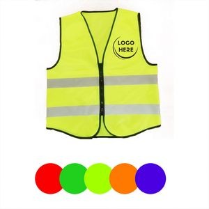 Reflective Safety Vests With Zipper For Outdoor Running Cycling Walking at Night