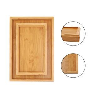 Bamboo Party Plate Wood Cutting Board with Hand Drip Ring