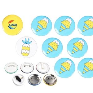 MOQ 20pcs 2.3" Round Plastic/Tinplate Full-Color Badge Pin
