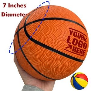 Rubber 7 Inches Mini Basketball Children Pro Dribble Training Ball