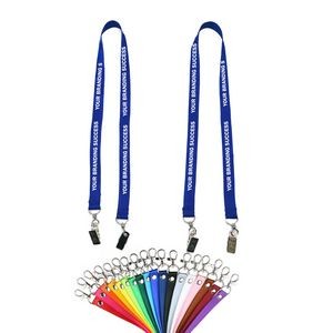 3/4" Full Color Dye-Sublimated Lanyard with 2 Clips