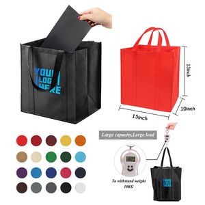 Wide Side Large Non-woven Grocery Tote Bag MOQ100pcs
