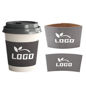 Custom Printed Kraft Paper Coffee Cup Sleeves