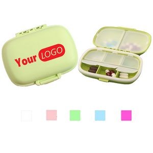 Portable Pill Organizer with 8 Compartments