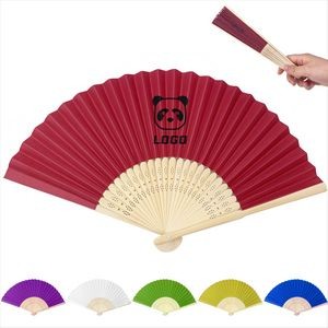 Full-color Digital Folding Bamboo Paper Hand Fan