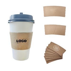 16oz Disposable Coffee Cup with Dome Lid and Sleeve