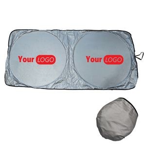 Car Windshield Sun Shade with Storage Pouch