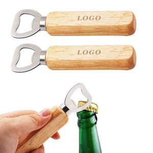 Reuseable Wooden Handle Bottle Opener