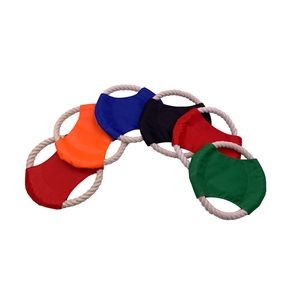 Full Color MOQ 50 Pet Dog Chew toy Flying Disc With Rope STOCK