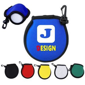 Portable Pocket Golf Ball Cleaning Pouch w/ Clip
