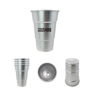 Recyclable 12oz Aluminum Pint Cup MOQ 50