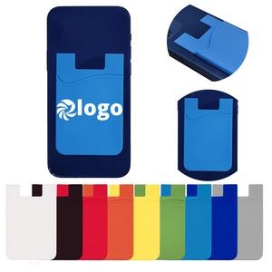 MOQ 50 Custom Silicone Cell Phone Credit Card Wallet Stick
