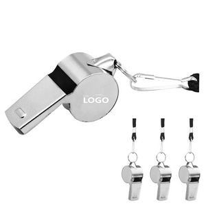 Stainless Steel Coach Whistle With Lanyard MOQ 30pcs