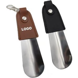 Customized Stainless Steel Shoehorn Whit Leather Cover