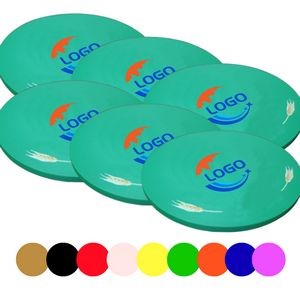 MOQ 50pcs Custom Round Epoxy PVC Soft Rubber Insulation Coaster