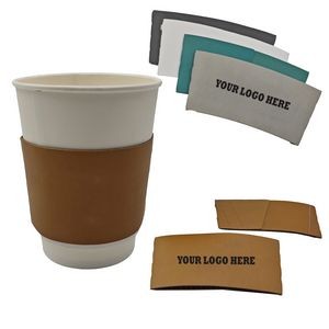 Karft Paper Cup Sleeve For Hot Coffee Drink