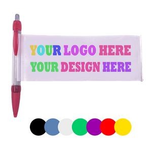 Multicolor Retractable Custom Full Color Printed Banner Pen with Pull Out Banner