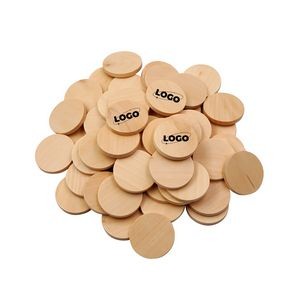Round Wood Token Custom Advertising Coin