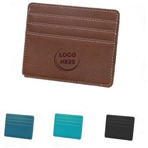 Classy Professional Slim Mini Litchi Grain PU Leather Card Holder