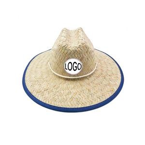 Lifeguard Straw Hat With Custom Patch MOQ 50PCS
