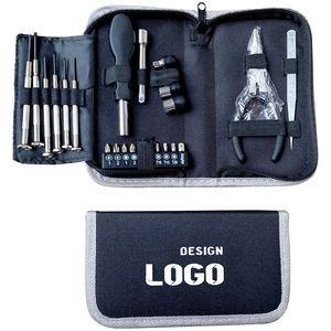 24 Pieces Portable Tool Bag Tool Kits