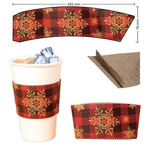 Full Color Paper Coffee Cup Sleeve MOQ 500