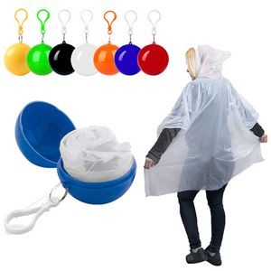 Disposable Raincoats Ball Key Chain