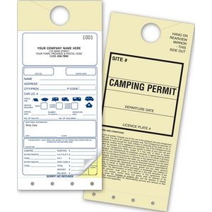 Camping Permit Mirror Tags
