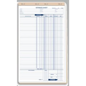 Contractor Job Estimate Sheets