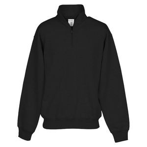 Quarter Zip Cadet Collar Sweatshirt