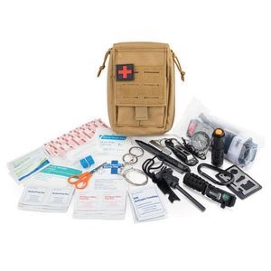 65 Piece SurvivalAid Kit w/Tactical EMT Molle Bag