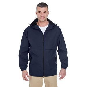 UltraClub Adult Microfiber Full-Zip Hooded Jacket