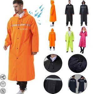 Hooded Safety Rain Jacket