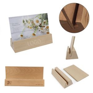Wooden Menu Holder Office Card Display Stand