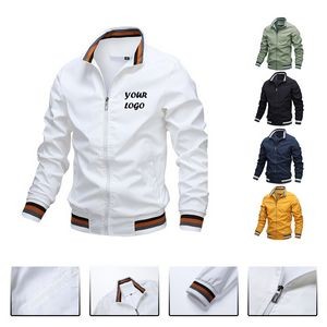 Stand Collar Polyester Jacket