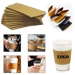 Corrugated Kraft Paper Cup Sleeve Fits 8 Oz. to 16 Oz. Cup